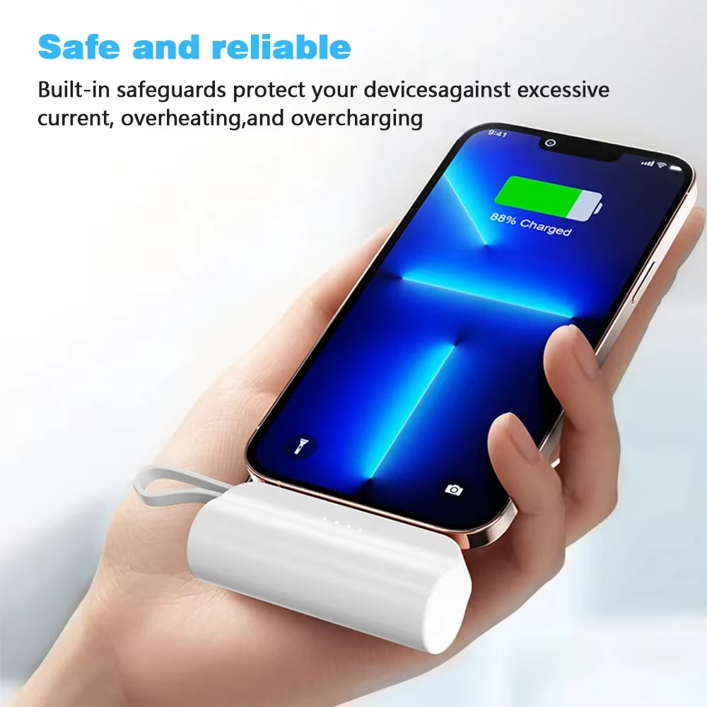 20000Mah Mini Portable Power Bank External Battery Plug Play Power Bank Type-C Fast Effective Charger for Iphone Samsung Huawei